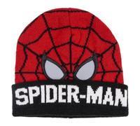 Spiderman Gorro de Punto Color Rojo, Negro y Blanco - Talla Única - Elaborado en 100% Acrílico - Estampado Producto Original Diseñado en España