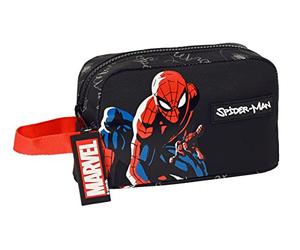 SPIDERMAN Hero - Porta Desayunos Térmico, Termo, Portatodo, Alta Calidad, Máxima Resistencia, Porta Comida, Recreo, 21.5x6.5x12 cm, Color Negro