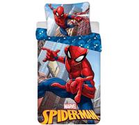 Spiderman - Juego de cama reversible con funda de almohada (135/140 x 200 cm), color azul