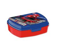 Spiderman - Lonchera para niños, 20 cm, plástico, reutilizable, apta para alimentos, para la escuela y viajes, a partir de 3 años