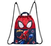 Spiderman Marvel Avengers - Bolsa de natación, bolsa de gimnasio, mochila para zapatos, mochila deportiva, varios diseños, incluye compartimento extra, rojo/azul, 45x35 cm, Casual
