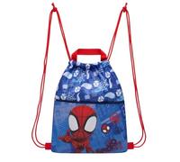 Spiderman Marvel Avengers - Bolsa de natación, bolsa de gimnasio, mochila para zapatos, mochila deportiva, varios diseños, incluye compartimento extra, Azul-azul, 45x35 cm, Casual