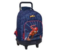Spiderman - Mochila Grande con Ruedas, Compacta, Extraíble, Ideal para Niños de Diferentes Edades, Cómoda y Versátil, Calidad y Resistencia, 33x22x45 cm