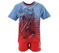 Spiderman Niños Camiseta y Short (Azul,8 años)