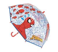 Artesanía Cerdá - Paraguas infantil Spider-Man Marvel Manual 45cm transparente - Licencia oficial