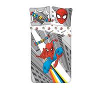 Spiderman Pop Funda Nórdica Cama 90 140x200 + Funda Almohada 65x65 Algodón | Ropa de cama reversible | Algodón natural transpirable Oeko-Tex | Marvel oficial | Niño | Regalo | Lavable a máquina
