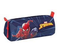 SPIDERMAN - Portatodo con cremallera y compartimiento, Estuche Infantil, Estuche Niño, Ideal para Niños en Edad Escolar, Cómodo y Versátil, Calidad y Resistencia, 21x7x8 cm