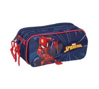 SPIDERMAN - Portatodo Triple Big, Estuche Infantil, Estuche Niño, Ideal para Niños en Edad Escolar, Cómodo y Versátil, Calidad y Resistencia, 21.5x8x10 cm