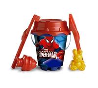 Spiderman- Spider-Man Set de Playa con Cubo y Accesorios, 22 cm (Mondo Toys 311001)