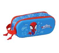 Spidey 3D - Portatodo Doble 3D, Estuche Infantil, Estuche Niño, Ideal para Niños en Edad Escolar, Cómodo y Versátil, Calidad y Resistencia, 21x6x8 cm