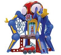 SPIDEY AND HIS AMAZING FRIENDS Marvel Aracnocuartel de los Web-Spinners - Set de Juego Infantil con Figura de Spidey, vehículo y Accesorios