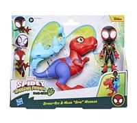 SPIDEY AND HIS AMAZING FRIENDS Marvel, Dino-Webs, Set de Figuras de acción Spider-Man con Spidey-Rex y Miles “Spin” Morales