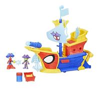 Spidey and his Amazing Friends Marvel, Water-Webs, Juguete Barco Pirata con telarañas y Burbujas