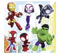 Spidey and His Amazing Friends on Adventures - Adhesivo decorativo para pared, diseño de Marvel - Tamaño 33 x 33 cm