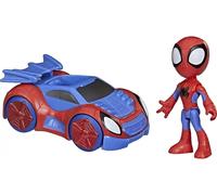 Hasbro Marvel Spidey and His Amazing Friends - Figura de Spidey con Bólido arácnido - para niños de 3 años en adelante, Multicolor