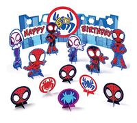 Spidey & Friends - Centro de mesa de papel para fiestas, 4.2 a 10.4 pulgadas, diseño surtido, 1 juego de 15 piezas