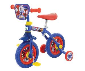 Spidey & His Amazing Friends - Bicicleta de Entrenamiento 2 en 1 para niños y niñas de más de 2 años con Pedales extraíbles y estabilizadores, Bicicletas Ajustables de 10 Pulgadas para niños