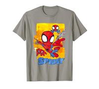 Spidey & His Amazing Friends Flying Camiseta, Hombre, Pizarra, M