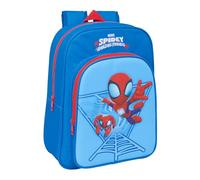 SPIDEY - Mochila Escolar Infantil Animada, Mochila Niño, Mochila Infantil, Adaptable a Carro, Ideal para Niños en Edad Escolar, Cómoda y Versátil, Calidad y Resistencia, 26x11x34 cm