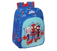 SPIDEY - Mochila Escolar Infantil Animada, Mochila Niño, Mochila Infantil, Adaptable a Carro, Ideal para Niños en Edad Escolar, Cómoda y Versátil, Calidad y Resistencia, 26x11x34 cm, Color Azul