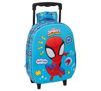 SPIDEY - Mochila Infantil 3D con Ruedas, Ideal para Niños de Diferentes Edades, Cómoda y Versátil, Calidad y Resistencia, 27x10x33 cm