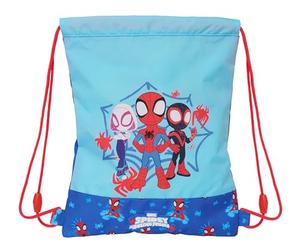 SPIDEY - Mochila Saco Plano Junior, Mochila, Ideal para Niños de Diferentes Edades, Cómoda y Versátil, Calidad y Resistencia, 26x34 cm, Color Azul