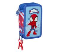 Spidey Rescue - Estuche Escolar con 37 Útiles Incluidos, Estuche Infantil, Estuche Niño, Ideal para Niños de 5 a 14 Años, Cómodo y Versátil, Calidad y Resistencia, 12.5x5.5x19.5 cm