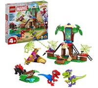 LEGO Marvel Spidey y Gobby: Batalla de Raptores en la Base de la Casa del Árbol, Dinosaurios de Juguete, Minifigura Spider Fantasma, Regalo para Niños y Niñas de 4 + Años Spidey y su Superequipo 11200