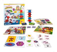 Lisciani - MARVEL SPIDEY Edugames - Juego Educativo de superhéroes para niños a partir de 2 años - Set de 10 juegos de Cartón y 8 Cilindros de Plástico - Destreza Manual - Estimula la Creatividad