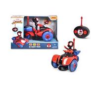 Jada- Vehículo Radio Control Spidey- Techno Racer con Figura de Miles Morales, Escala 1:24 (203223001)