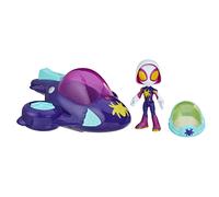 Spidey y sus increbles amigos Web-spinners Ghost-Spider con juego de automvil de Glide Spinner con una figura de accin Marvel de escala de 4 p