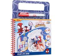 Spidey y Sus Sorprendentes Amigos Libro para Colorear con Agua | 10 Páginas Reutilizables | Set de Actividades Disney Junior para Niños | Juguete Creativo para Viajes 3+