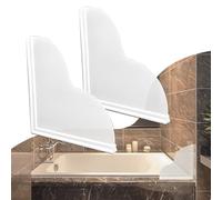 Spidfee Shower Splash Guard Kit Evita Que el Agua salpique Fuera de la bañera, Silicona, Blanco, 9.25 x 9.25 Inches