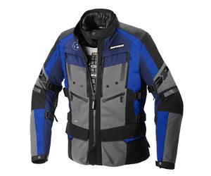 Spidi 4 Season Evo H2Out Chaqueta textil de motocicleta, negro-azul, tamaño M para Hombres