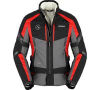 Spidi 4 Season Evo H2Out Chaqueta textil de motocicleta para damas, negro/gris/rojo, Talla S
