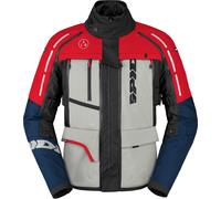 Spidi 4 Season V3 H2Out Chaqueta textil impermeable, Hielo/rojo/azul, Talla 3XL
