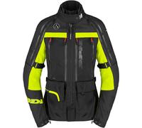 Spidi 4 Season V3 H2Out Chaqueta textil impermeable para mujer, negro-gris-amarillo, tamaño L