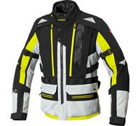Spidi H2Out Allroad Chaqueta textil para motocicletas, negro-gris-amarillo, tamaño L para Hombres