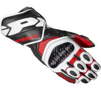 SPIDI Carbo - 7 Guantes para Moto (Negro/Blanco/Rojo, L)