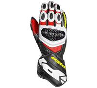 SPIDI Carbo 7 Guantes para Moto (Negro/Blanco/Amarillo, 2XL)