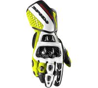 Spidi Carbo Track Evo, Guantes S male Blanco/Amarillo Neón