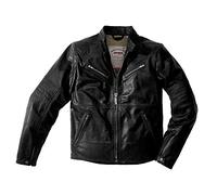 Spidi chaqueta de piel garaje negro