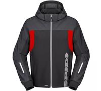 SPIDI Chaquetas Hoodie H2OUT II Black / Antrhacite / Red Fluo D299-189 S