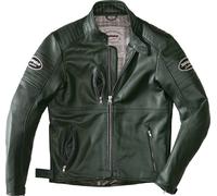 Spidi Clubber Chaqueta de cuero de motocicleta, verde, tamaño 52 para Hombres