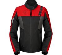 Spidi Corsa H2Out Chaqueta textil impermeable para mujer, negro-rojo, tamaño XL