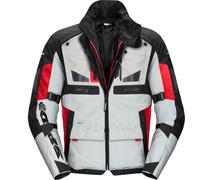 Spidi Crossmaster, chaqueta textil H2Out XXL male Gris Claro/Negro/Rojo