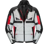 Spidi Crossmaster Chaqueta textil para motocicleta, blanco-rojo, tamaño M