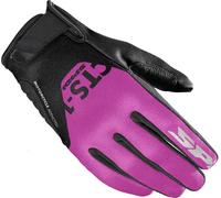 Spidi CTS-1 Guantes de motocicleta para damas, negro/rosa, Talla XL