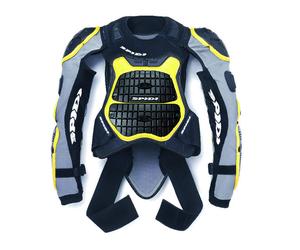 Spidi Defender Armor Jacket Chaqueta Protector, negro-amarillo, tamaño 145 cm 155 cm 160 cm para Hombres