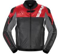 Spidi DP-Progressive, chaqueta de cuero 48 male Negro/Rojo/Blanco/Gris